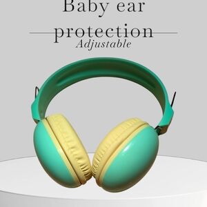 Adjustable Green and Yellow Headphones